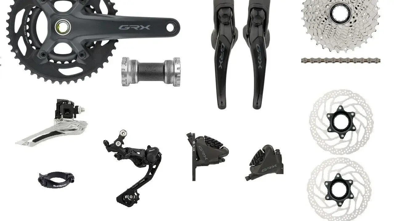 Shimano GRX 400 Test: Kurbelgarnitur, Schalthebel, Umwerfer, Schaltwerk, Kassette, Kette, Bremsen und Innenlager für Gravelbikes.