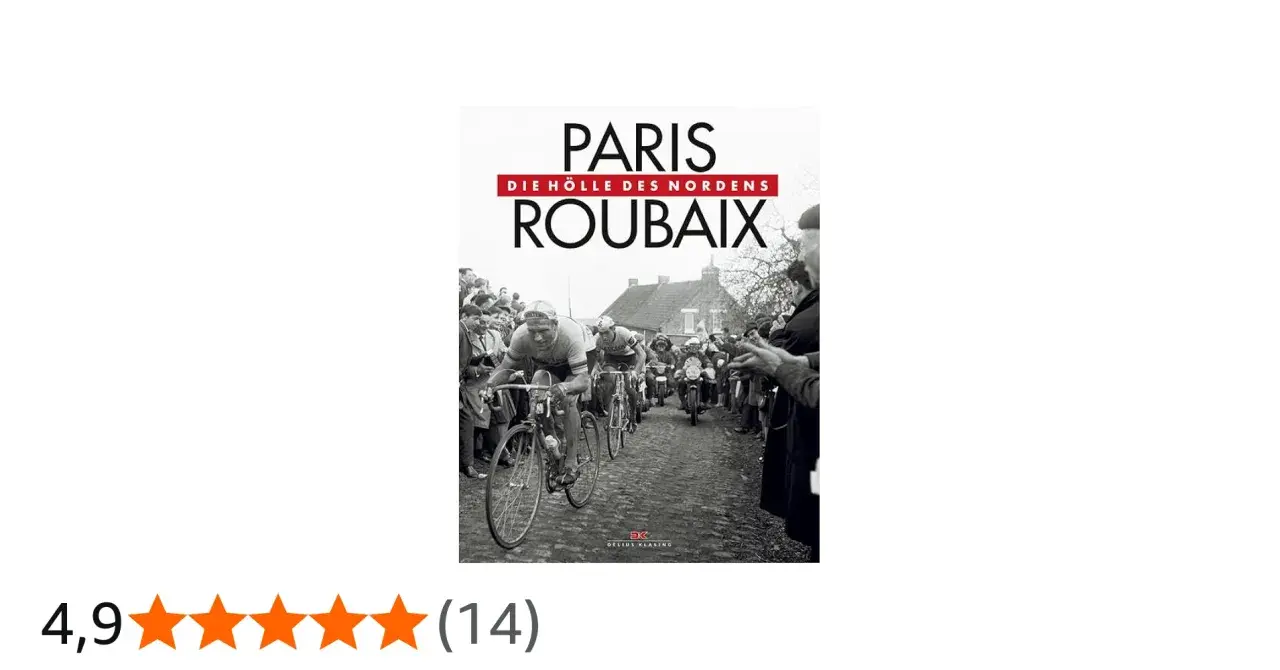 Radfahrer kämpfen sich durch Kopfsteinpflaster, die Hölle des Nordens: Paris-Roubaix.
