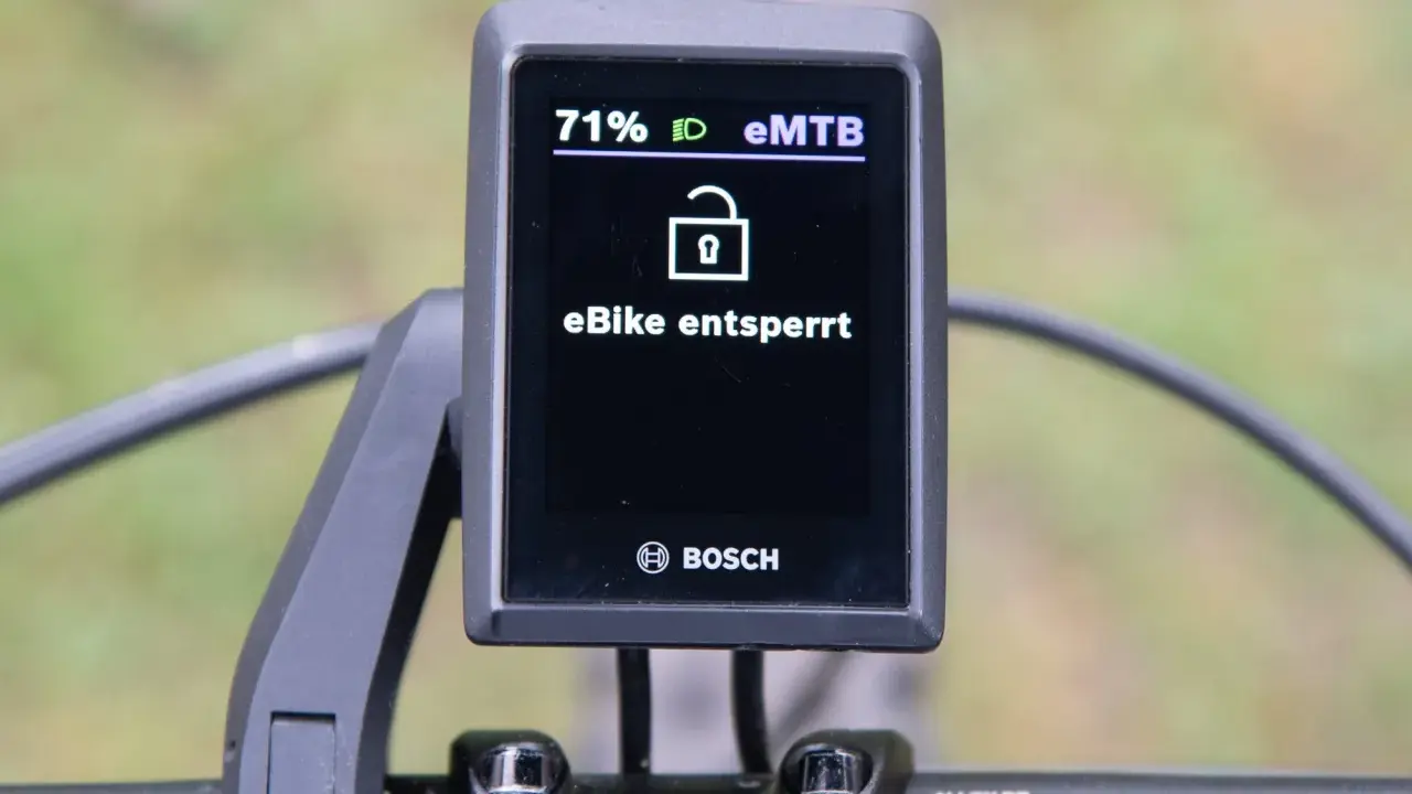 Bosch eBike Lock: eBike entsperrt, 71% Akku. Positive Bosch e-bike lock erfahrungen mit dem entsperrten eMTB.