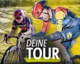Zwei Radfahrer auf einer staubigen Strecke, bereit für eine spannende Radtour durch Deutschland.