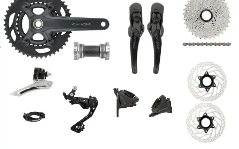 Shimano GRX 400 Test: Kurbelgarnitur, Schalthebel, Umwerfer, Schaltwerk, Kassette, Kette, Bremsen und Innenlager für Gravelbikes.